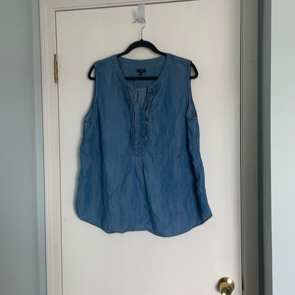 Talbots 2X tencel chambray top